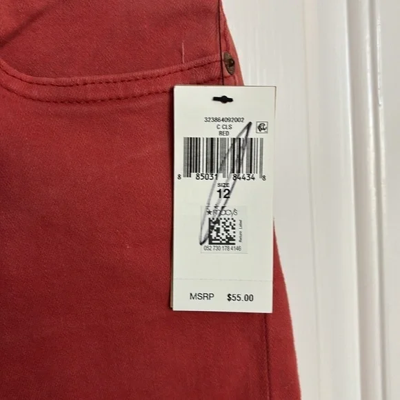 Polo by Ralph Lauren Sullivan Slim Boys Brick Red stone washed Shorts size 12 - Picture 3 of 10